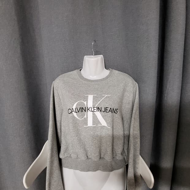 캘빈클라인 커스텀 크롭맨투맨