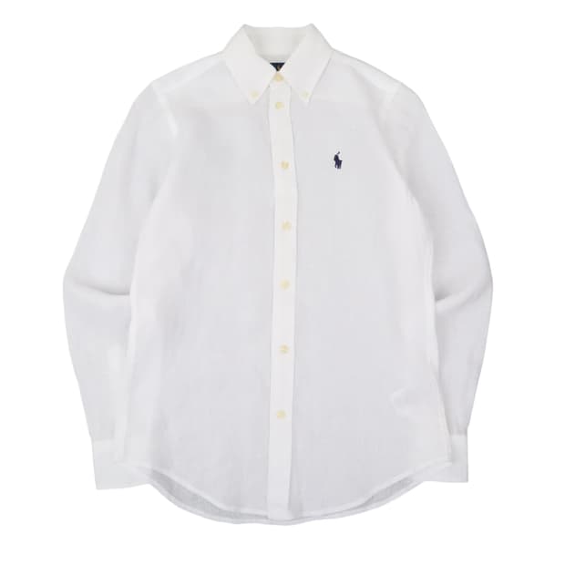 폴로 랄프로렌 화이트 린넨 클래식핏 셔츠