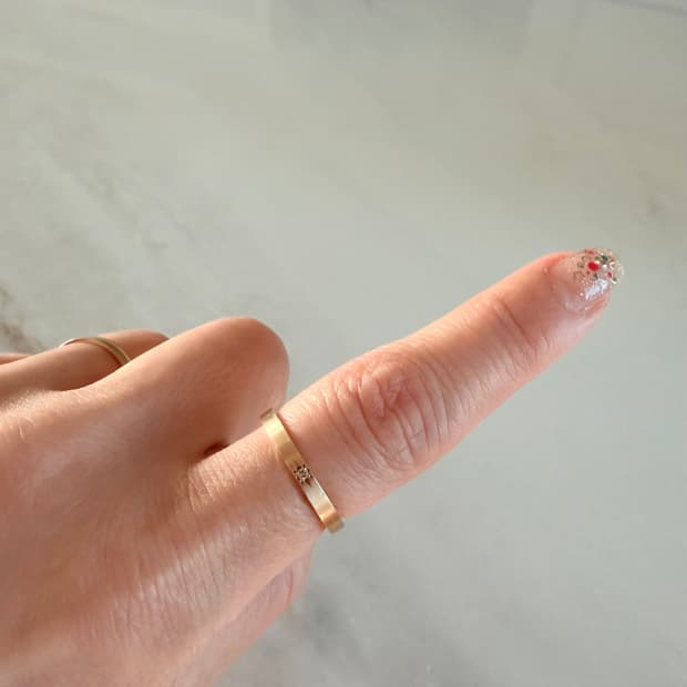 14k 무광 꼬냑다이아 밴드링