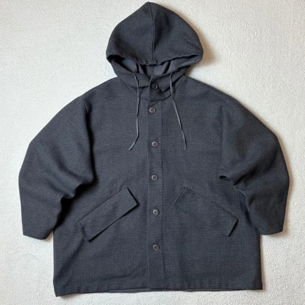 어반디타입 시티보이 오버핏 체크 후드 자켓 PN6322   