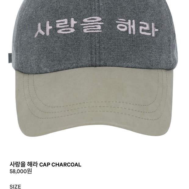 코이세이오 사랑을 해라 CAP CHARCOAL