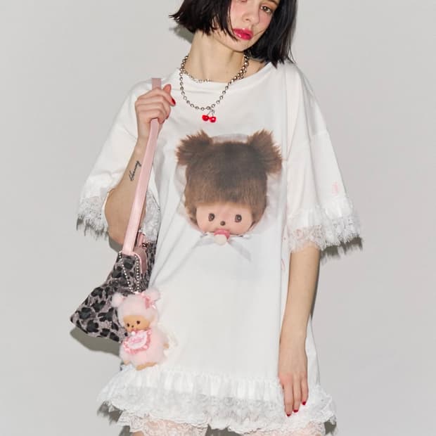 쥬에띠 몬치치 Jouetie Monchichi 베이비치치 레이스 티셔츠