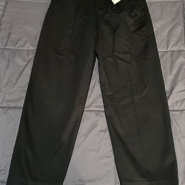 무인양품 미사용 와이드블랙면바지 30인치 기장106