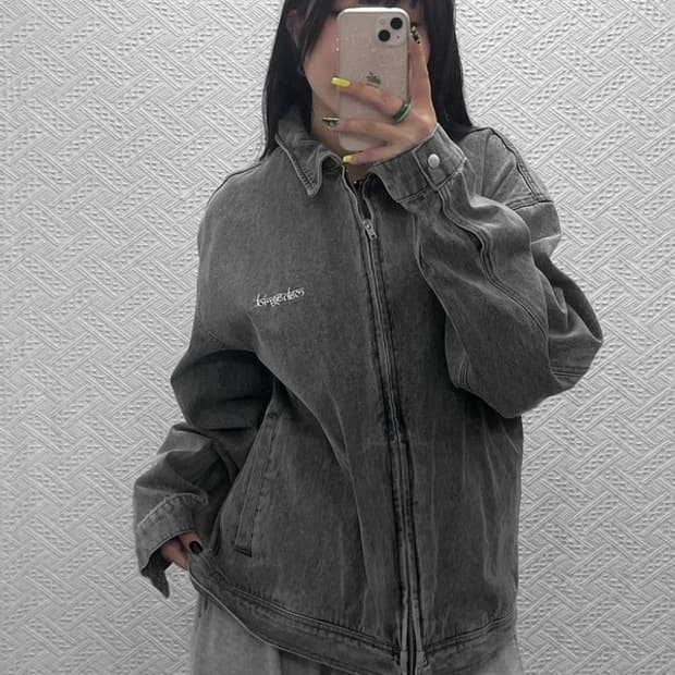 마하그리드 올드스쿨 빈티지 트러커 데님 자켓 L C07535