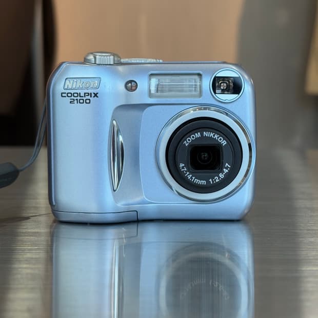 날짜표시)니콘 쿨픽스 2100 블루 빈티지디카