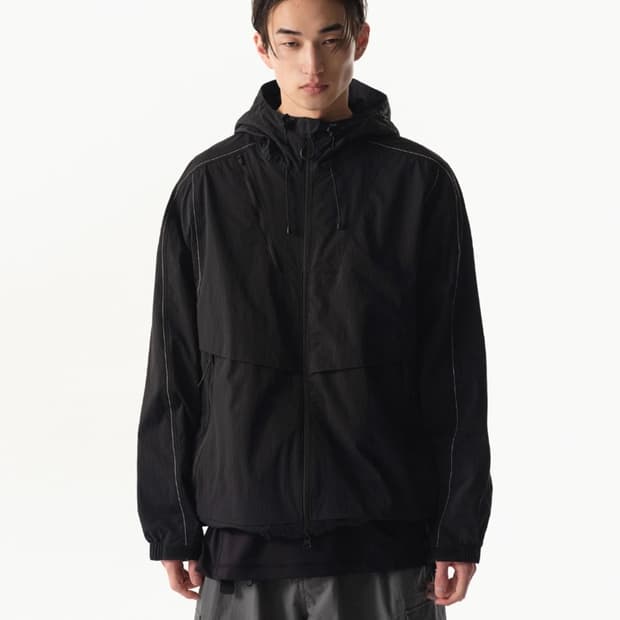 시티 레저 스티치 윈드브레이커 재킷 [블랙]