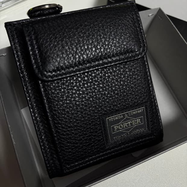 포터 캄 블랙 키링 반지갑 새상품