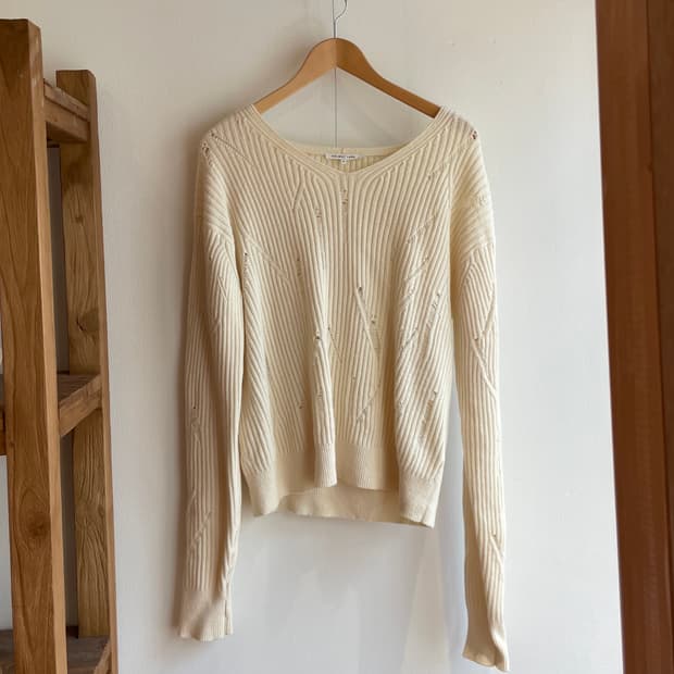 헬무트랭 데미지 울 니트 기디건