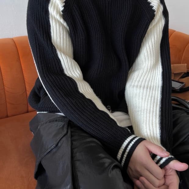 DISCERNMENT 노르디 집업 니트 4C 새상품