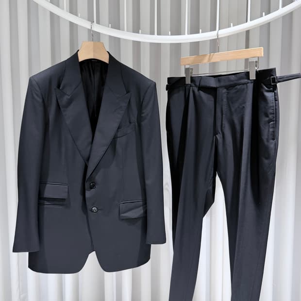 (A+/52) / 톰포드 쉘턴 울 실크 블랙 수트 정장 셋업