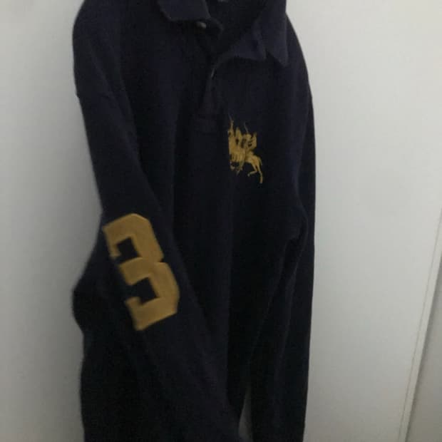 폴로랄프로렌 네이비옐로우 빅포니 롱슬리브