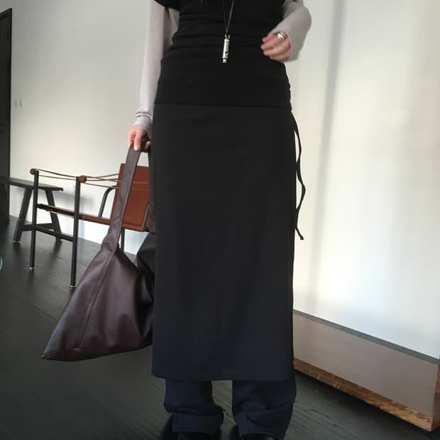 미엔느 mienne 하타 레이어드 롱스커트