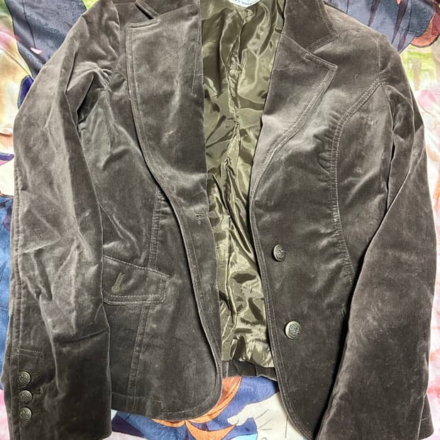 일본 빈티지 벨벳 블레이저