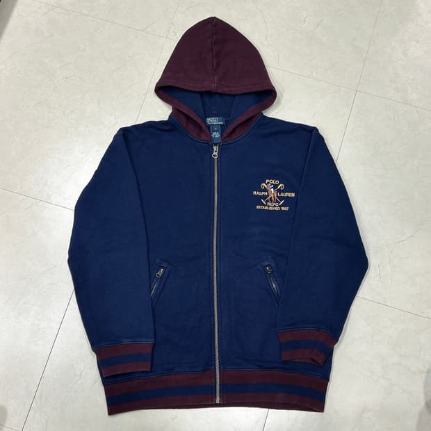 90-00s 폴로 랄프 로렌 후드집업 (키즈 L/성인 XS)