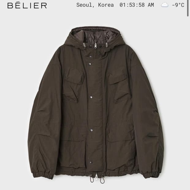 벨리에 가르송 리버서블 패디드 점퍼 (브라운) 5사이즈 판매