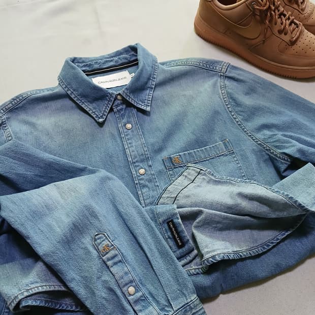 CK 캘빈클라인 데님 셔츠 청셔츠 이쁨