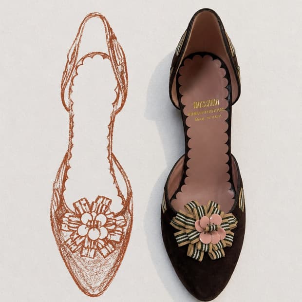 모스키노 칩 앤 시크 Flower Pumps