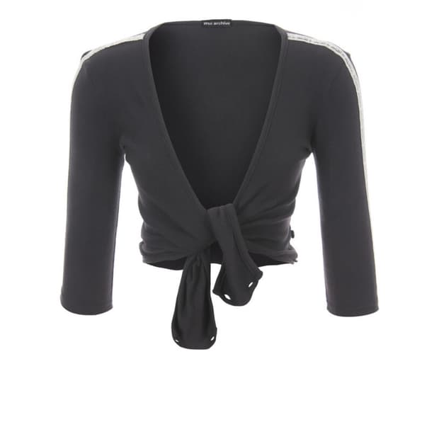 wsc 아카이브 Lace button-up wrap T-shirt 003