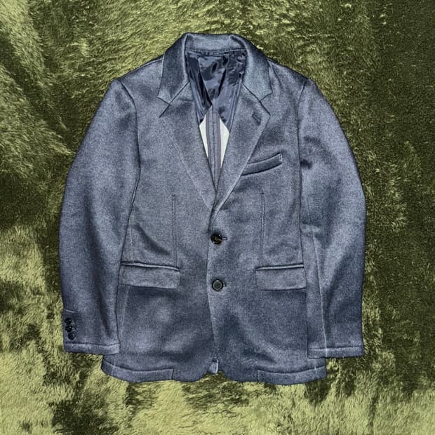 [S] BEAMS 빔즈 폴리 텍스쳐드 블레이저 자켓 네이비