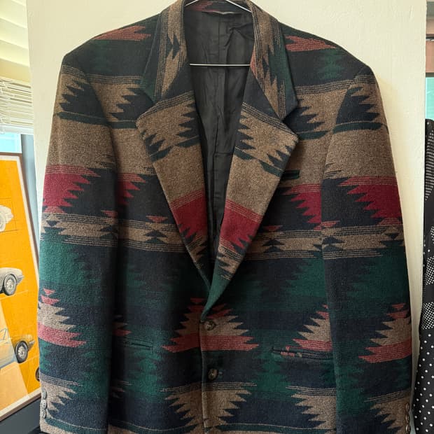 USA made Silverado 나바호 패턴 울 블레이져