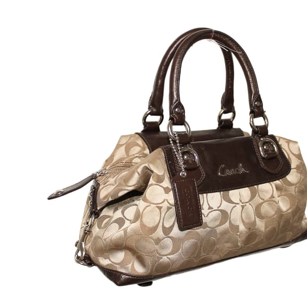 2000s COACH 코치 레더 트리밍 토트백