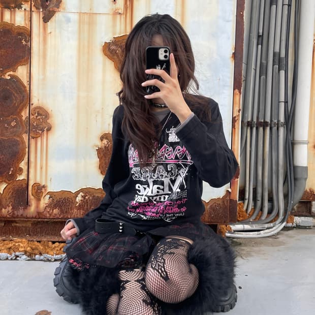 🎸블랙 펑크 프린팅 롱슬리브🎸