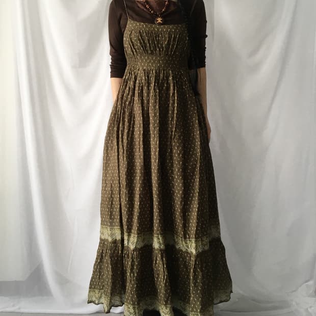 Pattern printing sleeveless onepiece