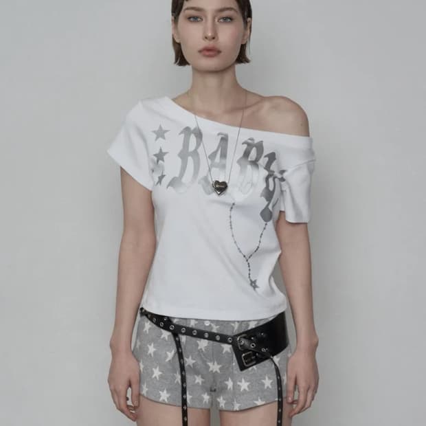 셋업이엑스이 BABY WIDE NECK TOP / WHITE