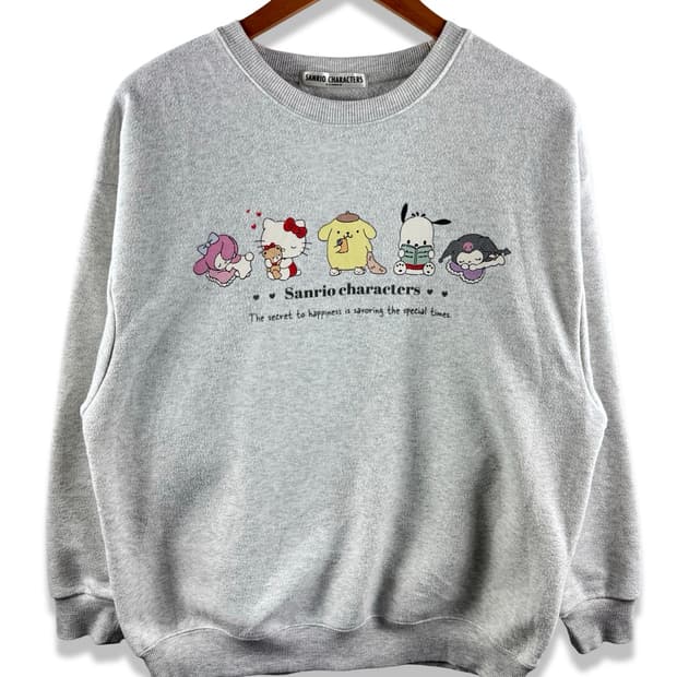 산리오캐릭터즈 그레이 스웻셔츠3007