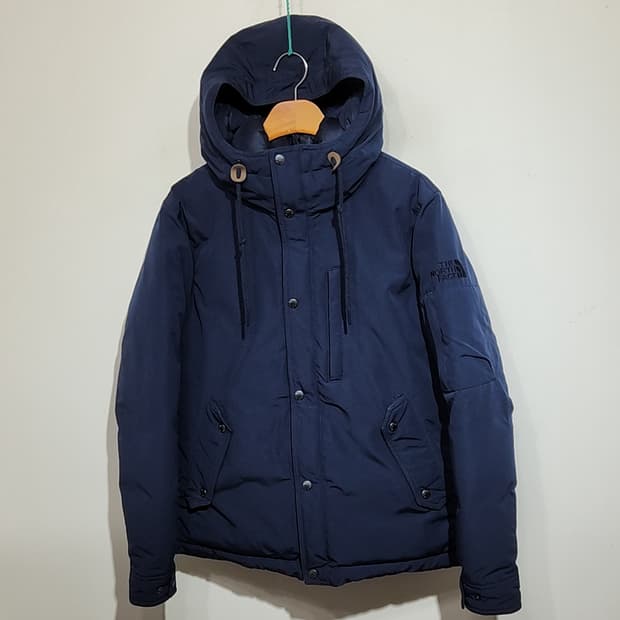 (95) 노스페이스 오리털 패딩점퍼 네이비 후드 다운자켓 