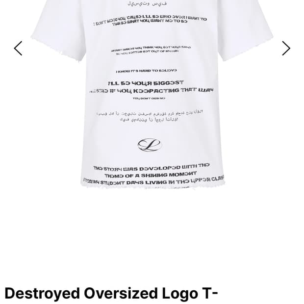 Destroyed Oversized Logo T-Shirt_[White]
