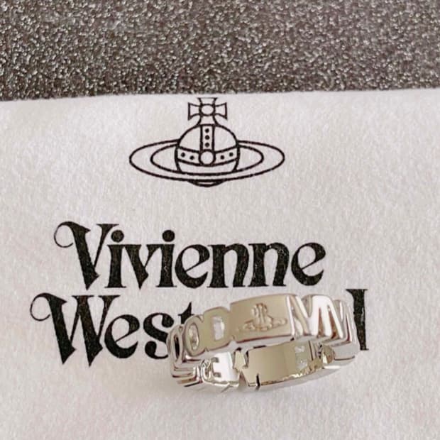 비비안웨스트우드 아카이브 레터링 orb 로고링 반지