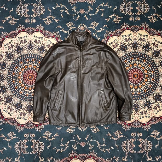 90s 레더 자켓 (100)