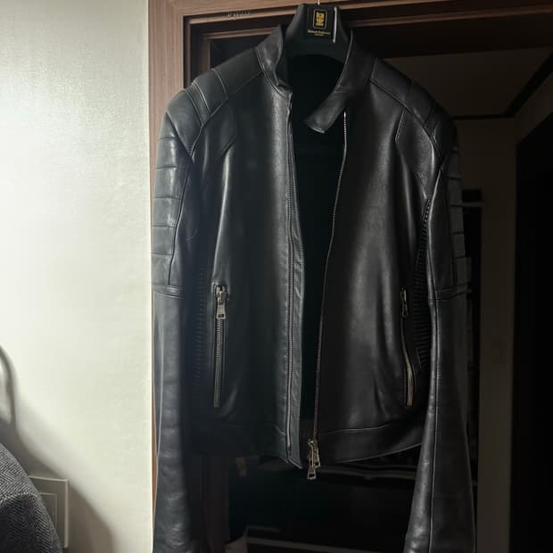 Juun.J 준지 램스킨 라이더 자켓