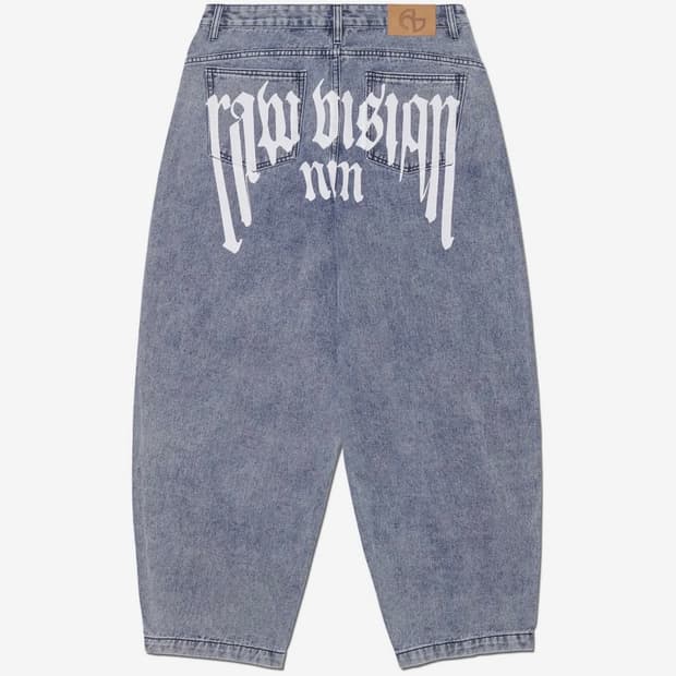 RAW VISION DENIM PANTS - WHITE BLUE