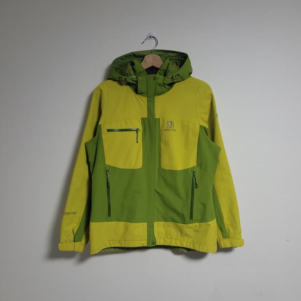 (95) BLACKYAK 블랙야크 고어텍스 바람막이 그린/옐로우