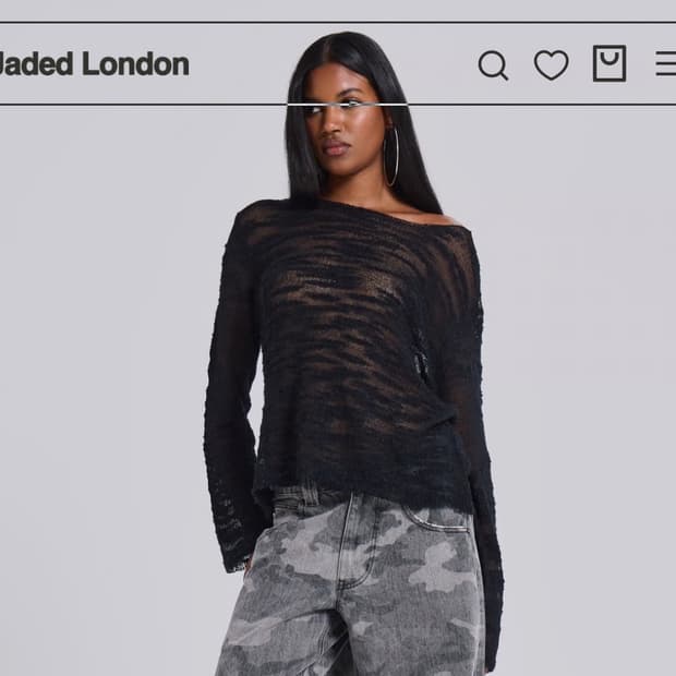 제이디드런던 black stray knit