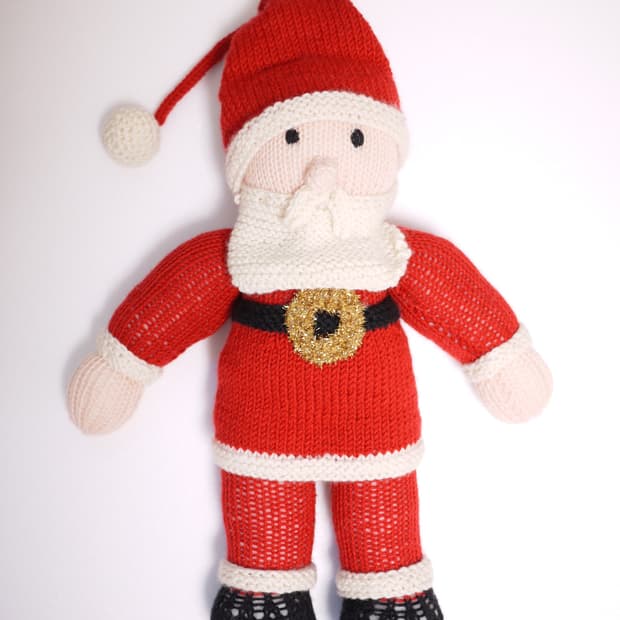 핸드메이드 산타클로스 뜨개 인형