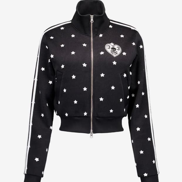 셋업이엑스이 별 집업 STAR SPORTY ZIP-UP / BLACK