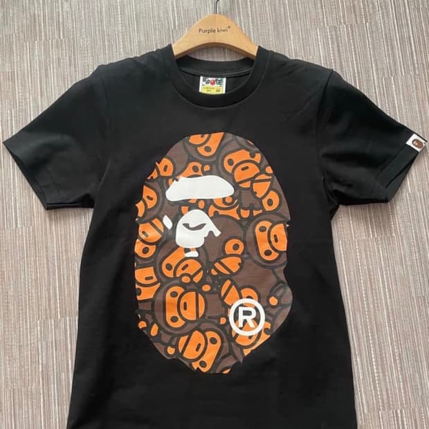 새거급처) 베이프 마일로 빅헤드 여성 반팔티 xxs bape