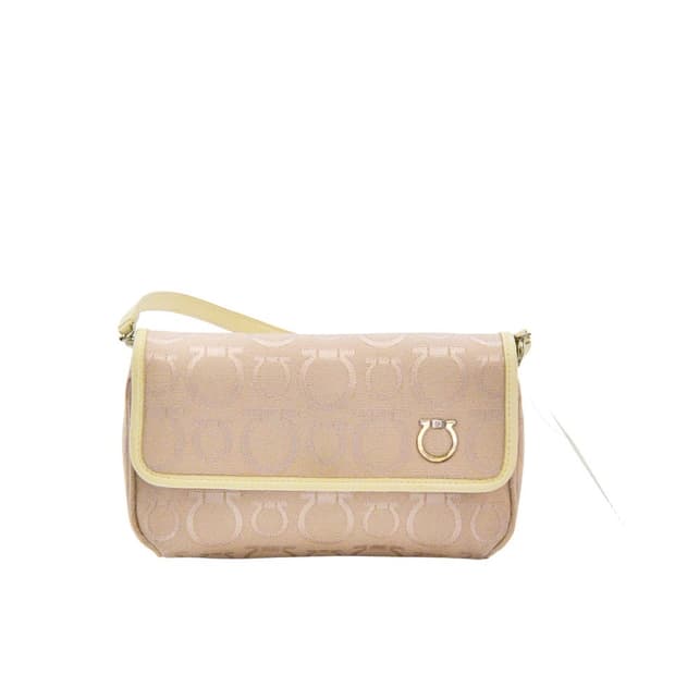 페라가모 간치니 핑크 패브릭 미니 숄더백 (정품)