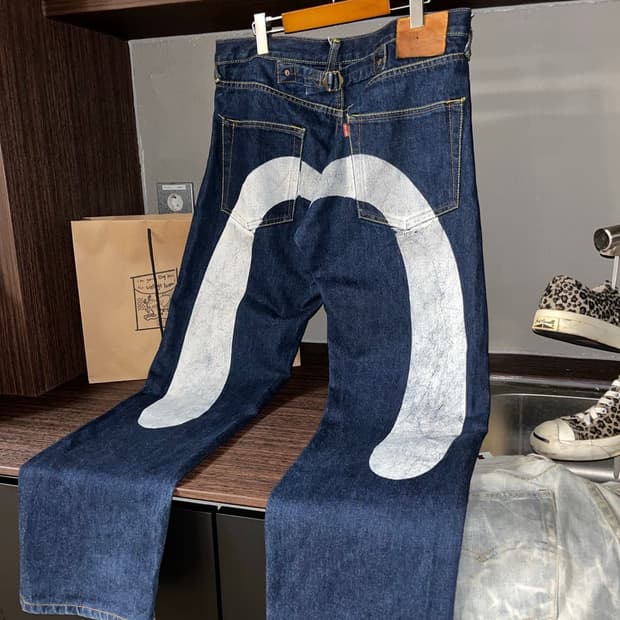 에비수 재팬 빅로고 데님