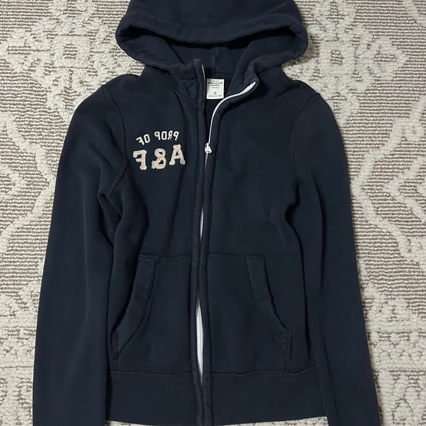 아베크롬비 네이비 후드집업  y2k