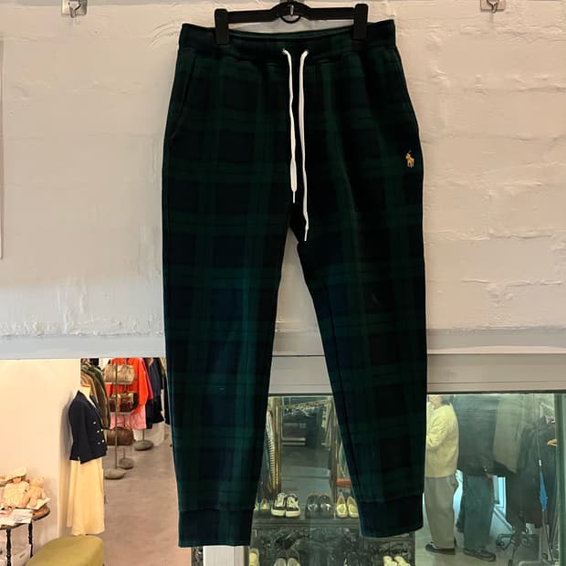 Polo Ralph Lauren 체크패턴 밴딩 조거 팬츠 S