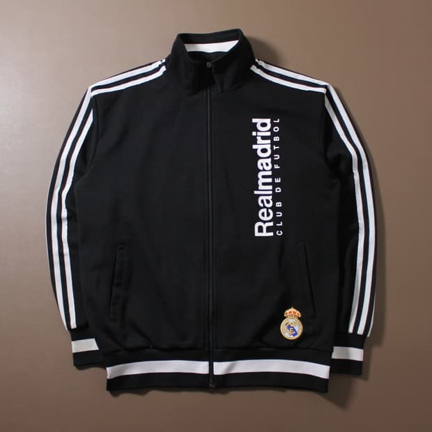 Adidas 아디다스 레알마드리드 검흰 대장 트랙탑 저지 