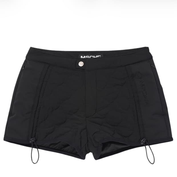 미스치프 퀄티드 쇼츠 블랙 반바지