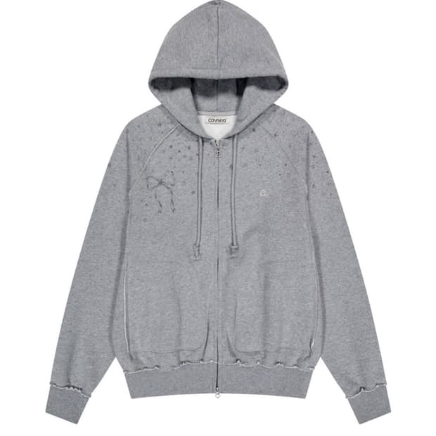 코이세이오 트윙클 후드집업 그레이