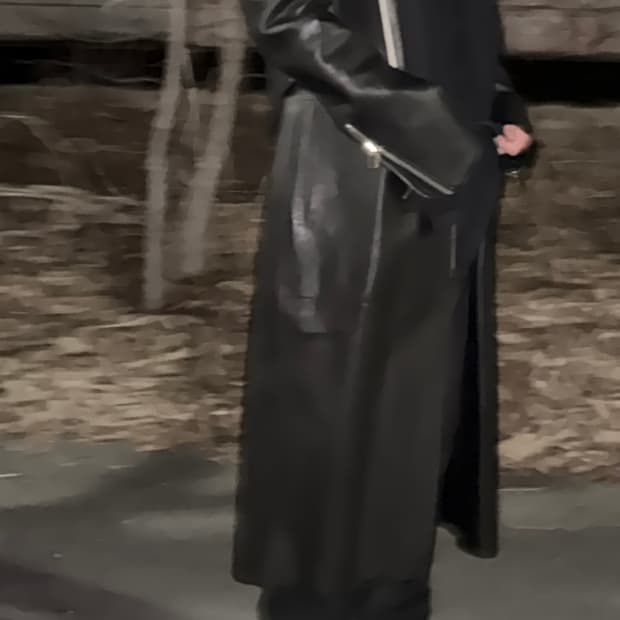 릭오웬스 21fw 올레더 카프스킨 롱코트