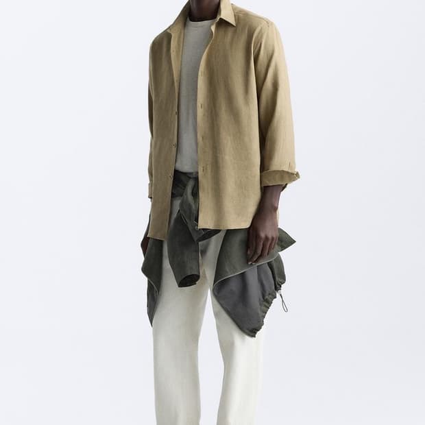 자라 레더 더블 브레스티드 슬리퍼 