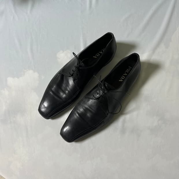 Prada classic semi square toe derby